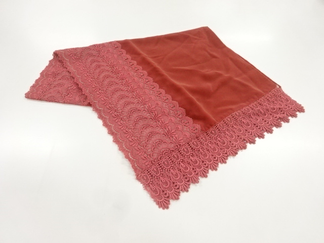 ビロードレースレース花模様ショール